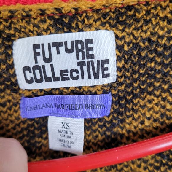 Future Collective Kahlana Barfield Brown leopard print cardigan Size XS Maximal - Picture 3 of 7